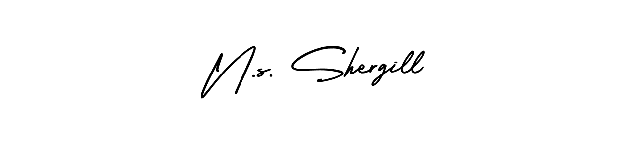 Also You can easily find your signature by using the search form. We will create N.s. Shergill name handwritten signature images for you free of cost using AmerikaSignatureDemo-Regular sign style. N.s. Shergill signature style 3 images and pictures png