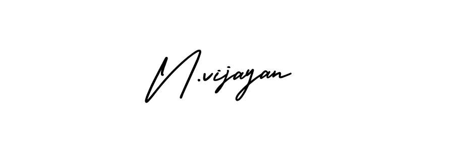 Design your own signature with our free online signature maker. With this signature software, you can create a handwritten (AmerikaSignatureDemo-Regular) signature for name N.vijayan. N.vijayan signature style 3 images and pictures png