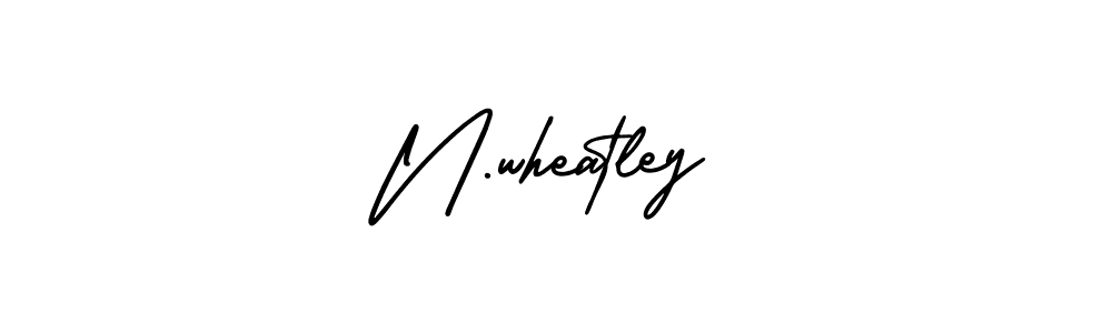 Also we have N.wheatley name is the best signature style. Create professional handwritten signature collection using AmerikaSignatureDemo-Regular autograph style. N.wheatley signature style 3 images and pictures png