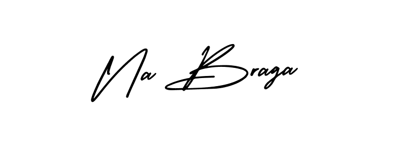 Make a beautiful signature design for name Na Braga. With this signature (AmerikaSignatureDemo-Regular) style, you can create a handwritten signature for free. Na Braga signature style 3 images and pictures png