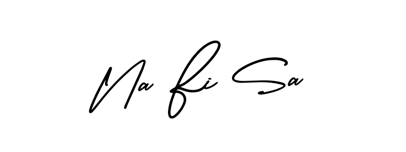 Check out images of Autograph of Na Fi Sa name. Actor Na Fi Sa Signature Style. AmerikaSignatureDemo-Regular is a professional sign style online. Na Fi Sa signature style 3 images and pictures png