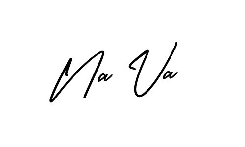 The best way (AmerikaSignatureDemo-Regular) to make a short signature is to pick only two or three words in your name. The name Na Va include a total of six letters. For converting this name. Na Va signature style 3 images and pictures png