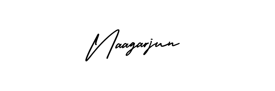 How to make Naagarjun name signature. Use AmerikaSignatureDemo-Regular style for creating short signs online. This is the latest handwritten sign. Naagarjun signature style 3 images and pictures png