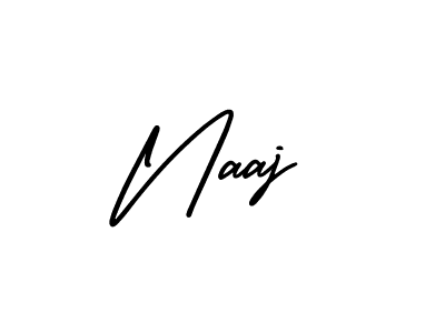 How to make Naaj signature? AmerikaSignatureDemo-Regular is a professional autograph style. Create handwritten signature for Naaj name. Naaj signature style 3 images and pictures png