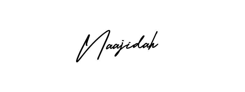 It looks lik you need a new signature style for name Naajidah. Design unique handwritten (AmerikaSignatureDemo-Regular) signature with our free signature maker in just a few clicks. Naajidah signature style 3 images and pictures png