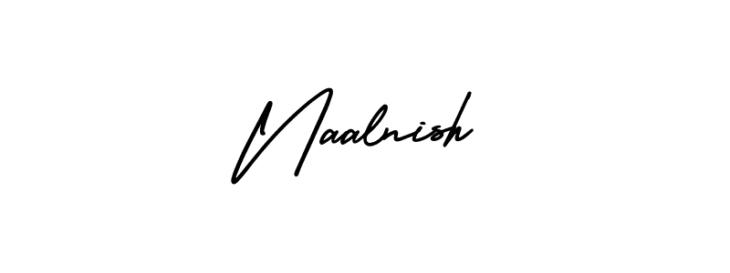 How to make Naalnish name signature. Use AmerikaSignatureDemo-Regular style for creating short signs online. This is the latest handwritten sign. Naalnish signature style 3 images and pictures png