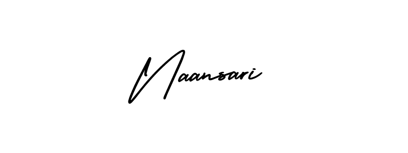 How to make Naansari signature? AmerikaSignatureDemo-Regular is a professional autograph style. Create handwritten signature for Naansari name. Naansari signature style 3 images and pictures png