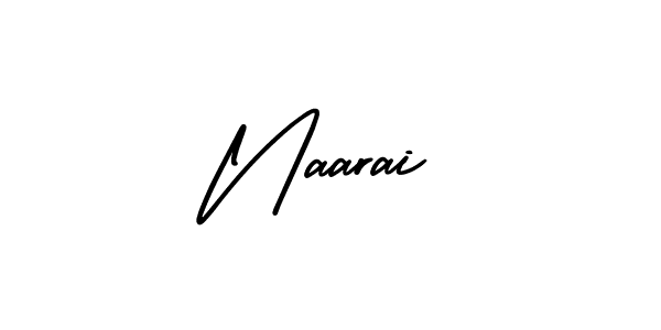 The best way (AmerikaSignatureDemo-Regular) to make a short signature is to pick only two or three words in your name. The name Naarai include a total of six letters. For converting this name. Naarai signature style 3 images and pictures png