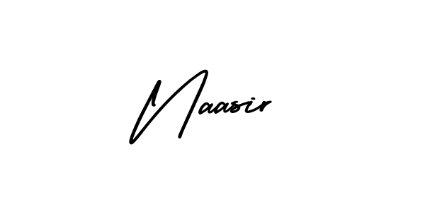 How to make Naasir name signature. Use AmerikaSignatureDemo-Regular style for creating short signs online. This is the latest handwritten sign. Naasir signature style 3 images and pictures png