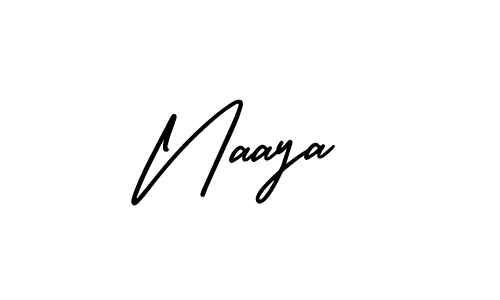 The best way (AmerikaSignatureDemo-Regular) to make a short signature is to pick only two or three words in your name. The name Naaya include a total of six letters. For converting this name. Naaya signature style 3 images and pictures png