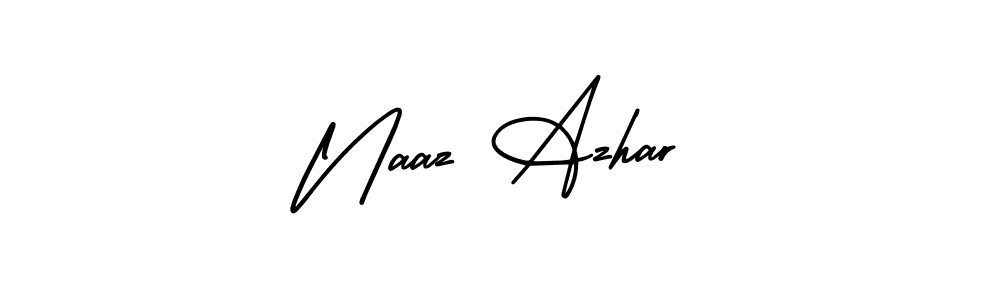 AmerikaSignatureDemo-Regular is a professional signature style that is perfect for those who want to add a touch of class to their signature. It is also a great choice for those who want to make their signature more unique. Get Naaz Azhar name to fancy signature for free. Naaz Azhar signature style 3 images and pictures png