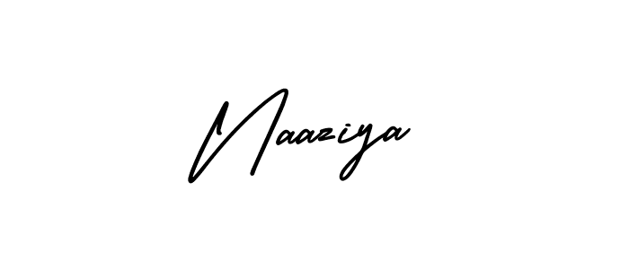 Use a signature maker to create a handwritten signature online. With this signature software, you can design (AmerikaSignatureDemo-Regular) your own signature for name Naaziya. Naaziya signature style 3 images and pictures png