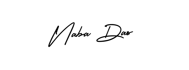 The best way (AmerikaSignatureDemo-Regular) to make a short signature is to pick only two or three words in your name. The name Naba Das include a total of six letters. For converting this name. Naba Das signature style 3 images and pictures png