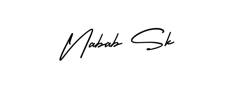 Also You can easily find your signature by using the search form. We will create Nabab Sk name handwritten signature images for you free of cost using AmerikaSignatureDemo-Regular sign style. Nabab Sk signature style 3 images and pictures png