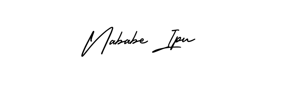 How to Draw Nababe Ipu signature style? AmerikaSignatureDemo-Regular is a latest design signature styles for name Nababe Ipu. Nababe Ipu signature style 3 images and pictures png