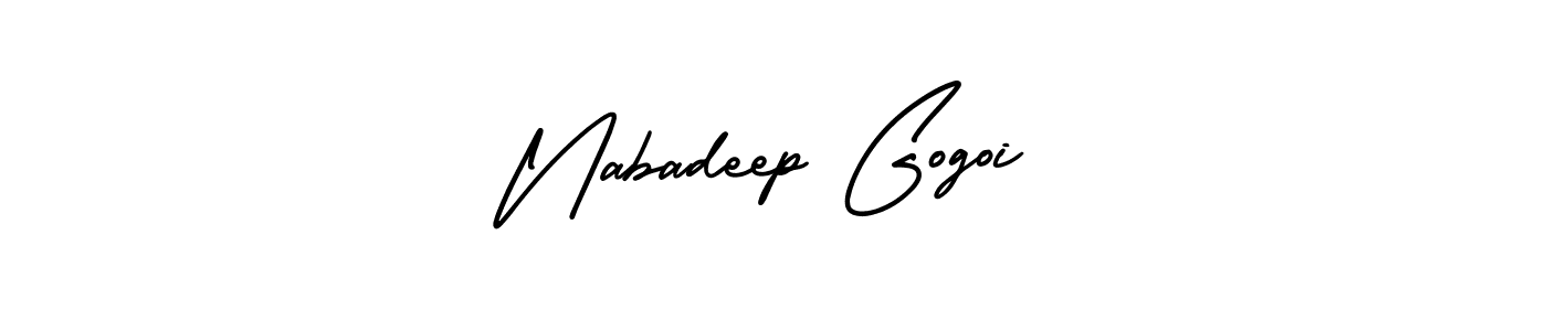 Best and Professional Signature Style for Nabadeep Gogoi. AmerikaSignatureDemo-Regular Best Signature Style Collection. Nabadeep Gogoi signature style 3 images and pictures png
