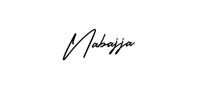 Create a beautiful signature design for name Nabajja. With this signature (AmerikaSignatureDemo-Regular) fonts, you can make a handwritten signature for free. Nabajja signature style 3 images and pictures png