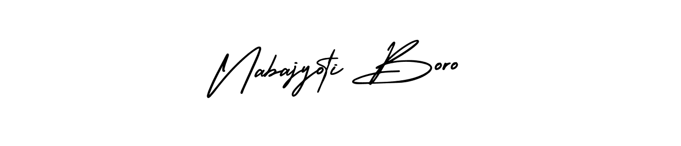 How to make Nabajyoti Boro signature? AmerikaSignatureDemo-Regular is a professional autograph style. Create handwritten signature for Nabajyoti Boro name. Nabajyoti Boro signature style 3 images and pictures png