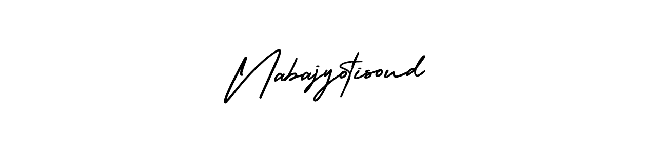 How to make Nabajyotisoud signature? AmerikaSignatureDemo-Regular is a professional autograph style. Create handwritten signature for Nabajyotisoud name. Nabajyotisoud signature style 3 images and pictures png