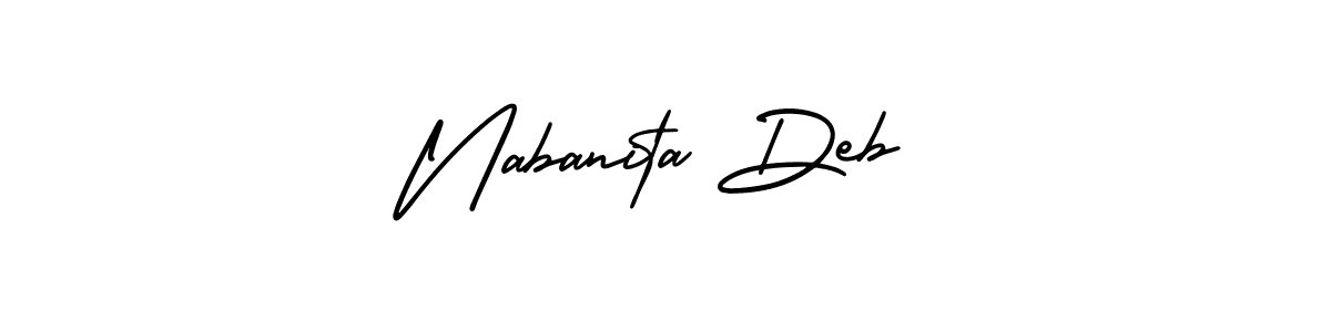 Nabanita Deb stylish signature style. Best Handwritten Sign (AmerikaSignatureDemo-Regular) for my name. Handwritten Signature Collection Ideas for my name Nabanita Deb. Nabanita Deb signature style 3 images and pictures png