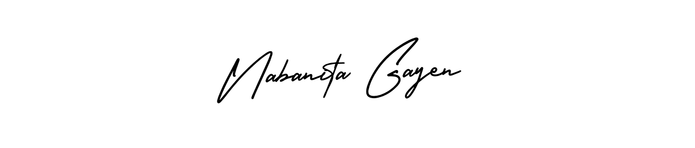 Best and Professional Signature Style for Nabanita Gayen. AmerikaSignatureDemo-Regular Best Signature Style Collection. Nabanita Gayen signature style 3 images and pictures png