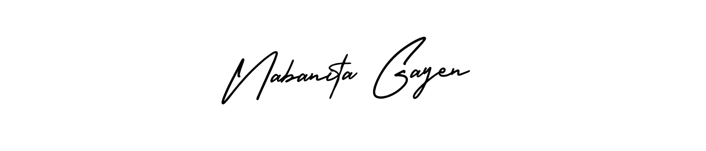 Create a beautiful signature design for name Nabanita Gayen. With this signature (AmerikaSignatureDemo-Regular) fonts, you can make a handwritten signature for free. Nabanita Gayen signature style 3 images and pictures png