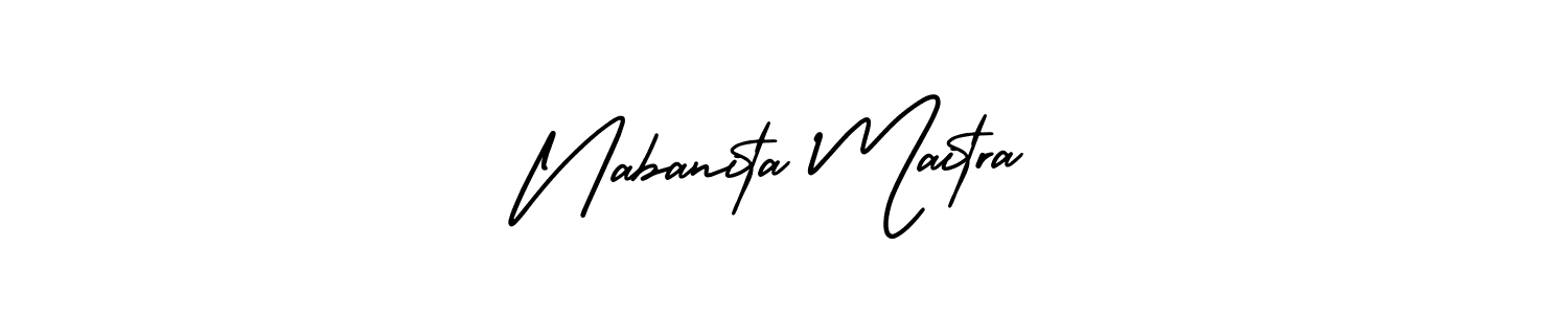 Design your own signature with our free online signature maker. With this signature software, you can create a handwritten (AmerikaSignatureDemo-Regular) signature for name Nabanita Maitra. Nabanita Maitra signature style 3 images and pictures png