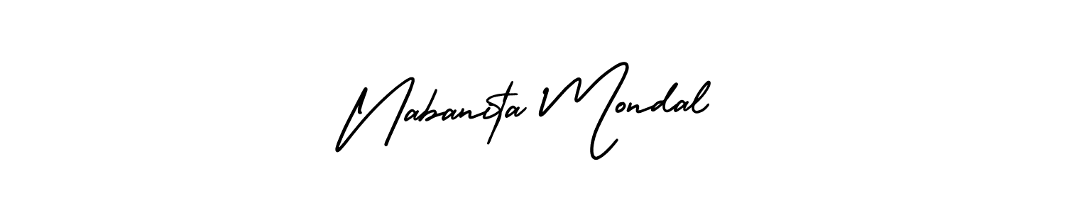 It looks lik you need a new signature style for name Nabanita Mondal. Design unique handwritten (AmerikaSignatureDemo-Regular) signature with our free signature maker in just a few clicks. Nabanita Mondal signature style 3 images and pictures png