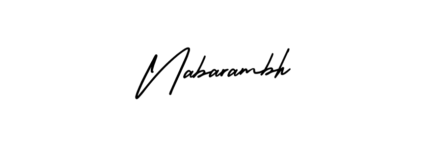 Best and Professional Signature Style for Nabarambh. AmerikaSignatureDemo-Regular Best Signature Style Collection. Nabarambh signature style 3 images and pictures png