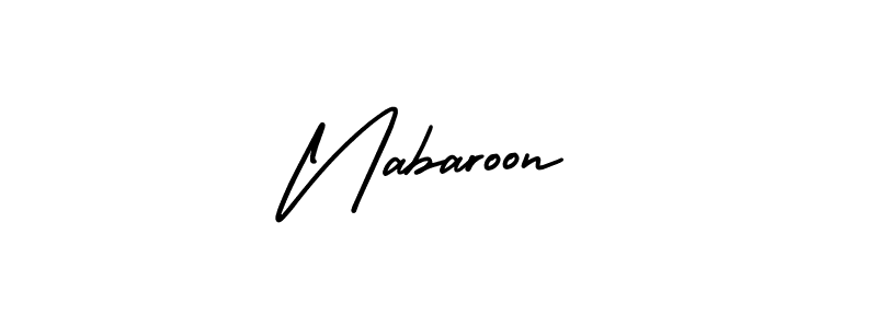 Also You can easily find your signature by using the search form. We will create Nabaroon name handwritten signature images for you free of cost using AmerikaSignatureDemo-Regular sign style. Nabaroon signature style 3 images and pictures png