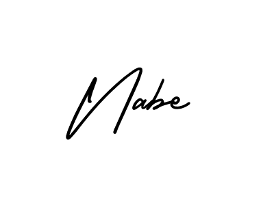 Best and Professional Signature Style for Nabe. AmerikaSignatureDemo-Regular Best Signature Style Collection. Nabe signature style 3 images and pictures png