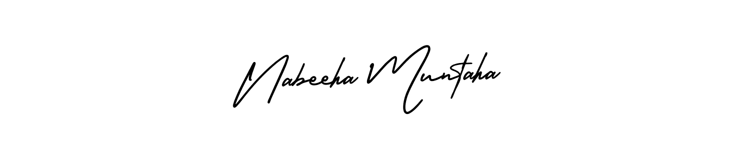 How to Draw Nabeeha Muntaha signature style? AmerikaSignatureDemo-Regular is a latest design signature styles for name Nabeeha Muntaha. Nabeeha Muntaha signature style 3 images and pictures png