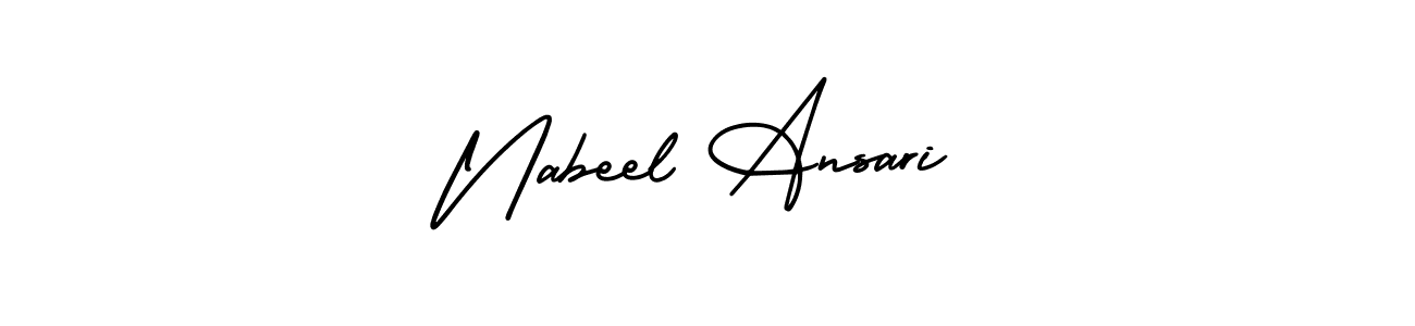 AmerikaSignatureDemo-Regular is a professional signature style that is perfect for those who want to add a touch of class to their signature. It is also a great choice for those who want to make their signature more unique. Get Nabeel Ansari name to fancy signature for free. Nabeel Ansari signature style 3 images and pictures png