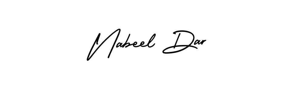 Make a beautiful signature design for name Nabeel Dar. With this signature (AmerikaSignatureDemo-Regular) style, you can create a handwritten signature for free. Nabeel Dar signature style 3 images and pictures png