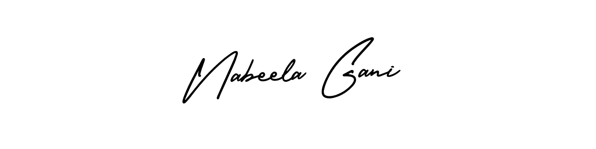 How to Draw Nabeela Gani signature style? AmerikaSignatureDemo-Regular is a latest design signature styles for name Nabeela Gani. Nabeela Gani signature style 3 images and pictures png