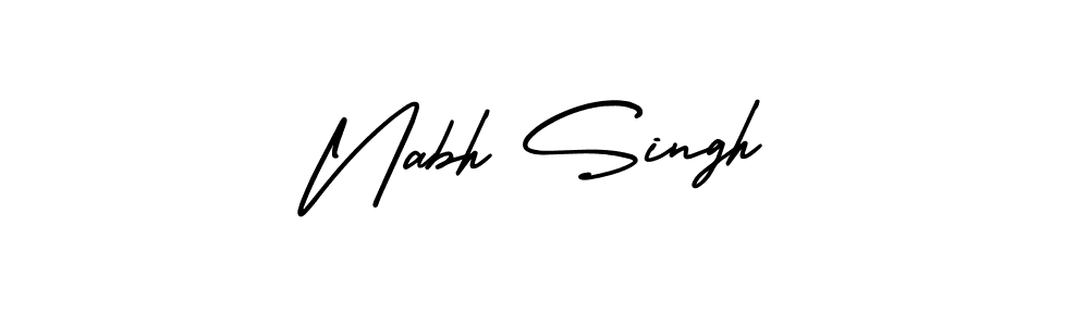 This is the best signature style for the Nabh Singh name. Also you like these signature font (AmerikaSignatureDemo-Regular). Mix name signature. Nabh Singh signature style 3 images and pictures png