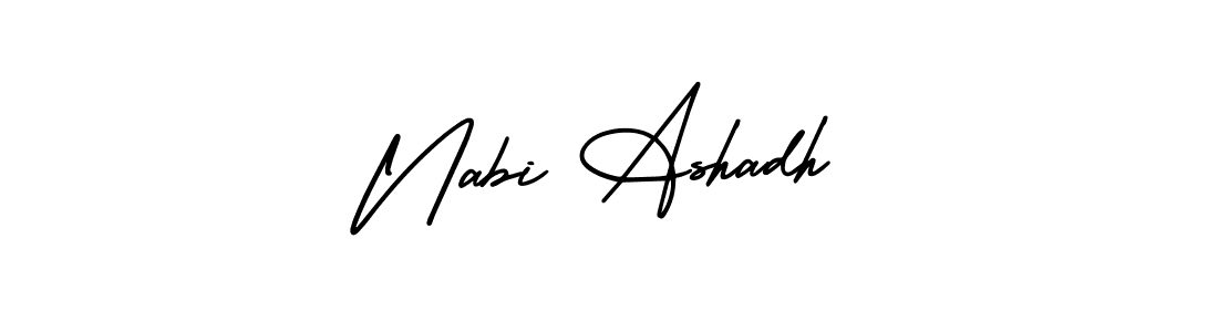 How to make Nabi Ashadh signature? AmerikaSignatureDemo-Regular is a professional autograph style. Create handwritten signature for Nabi Ashadh name. Nabi Ashadh signature style 3 images and pictures png