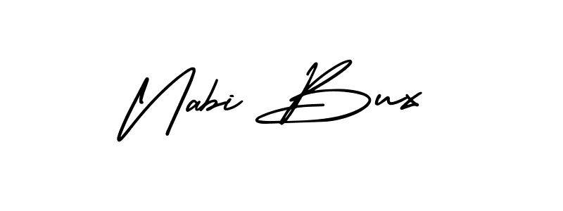 Nabi Bux stylish signature style. Best Handwritten Sign (AmerikaSignatureDemo-Regular) for my name. Handwritten Signature Collection Ideas for my name Nabi Bux. Nabi Bux signature style 3 images and pictures png