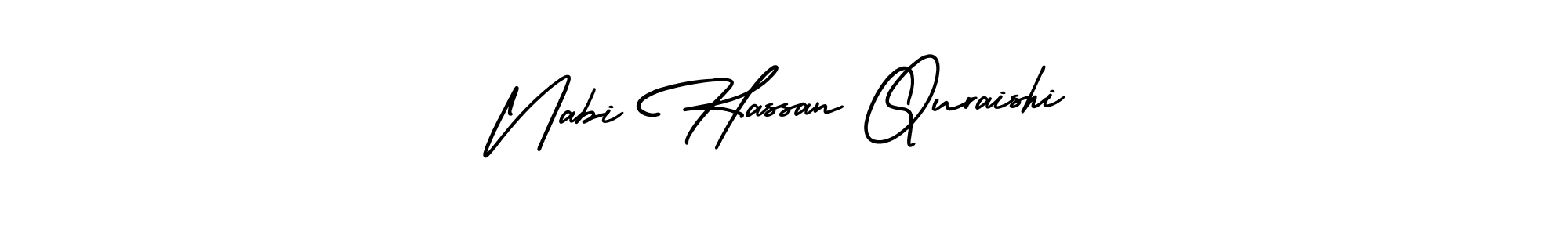 It looks lik you need a new signature style for name Nabi Hassan Quraishi. Design unique handwritten (AmerikaSignatureDemo-Regular) signature with our free signature maker in just a few clicks. Nabi Hassan Quraishi signature style 3 images and pictures png