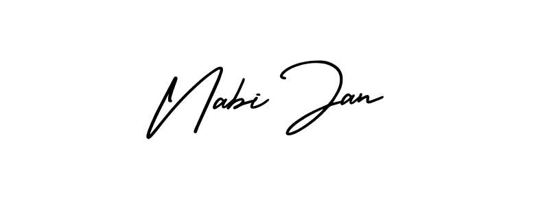 Nabi Jan stylish signature style. Best Handwritten Sign (AmerikaSignatureDemo-Regular) for my name. Handwritten Signature Collection Ideas for my name Nabi Jan. Nabi Jan signature style 3 images and pictures png
