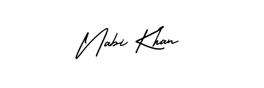 Make a beautiful signature design for name Nabi Khan. With this signature (AmerikaSignatureDemo-Regular) style, you can create a handwritten signature for free. Nabi Khan signature style 3 images and pictures png