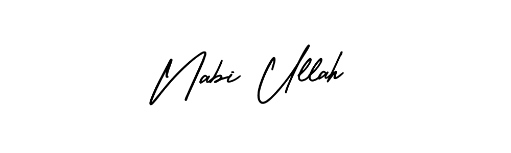 AmerikaSignatureDemo-Regular is a professional signature style that is perfect for those who want to add a touch of class to their signature. It is also a great choice for those who want to make their signature more unique. Get Nabi Ullah name to fancy signature for free. Nabi Ullah signature style 3 images and pictures png