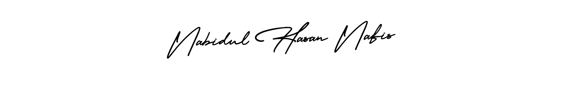 AmerikaSignatureDemo-Regular is a professional signature style that is perfect for those who want to add a touch of class to their signature. It is also a great choice for those who want to make their signature more unique. Get Nabidul Hasan Nafis name to fancy signature for free. Nabidul Hasan Nafis signature style 3 images and pictures png
