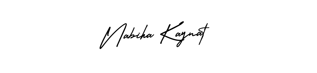 Make a beautiful signature design for name Nabiha Kaynat. With this signature (AmerikaSignatureDemo-Regular) style, you can create a handwritten signature for free. Nabiha Kaynat signature style 3 images and pictures png