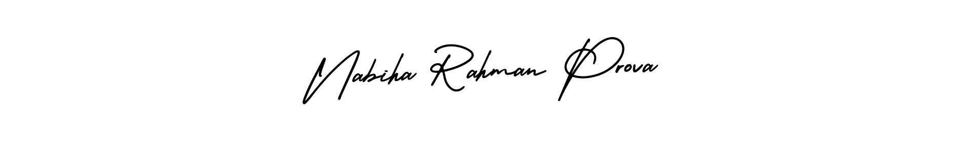 if you are searching for the best signature style for your name Nabiha Rahman Prova. so please give up your signature search. here we have designed multiple signature styles  using AmerikaSignatureDemo-Regular. Nabiha Rahman Prova signature style 3 images and pictures png