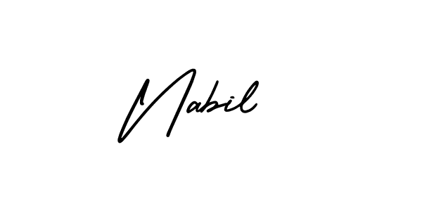 Also You can easily find your signature by using the search form. We will create Nabil  name handwritten signature images for you free of cost using AmerikaSignatureDemo-Regular sign style. Nabil  signature style 3 images and pictures png