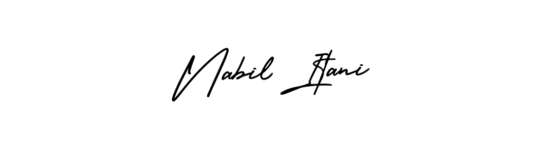 Make a short Nabil Itani signature style. Manage your documents anywhere anytime using AmerikaSignatureDemo-Regular. Create and add eSignatures, submit forms, share and send files easily. Nabil Itani signature style 3 images and pictures png