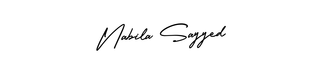 Make a beautiful signature design for name Nabila Sayyed. Use this online signature maker to create a handwritten signature for free. Nabila Sayyed signature style 3 images and pictures png