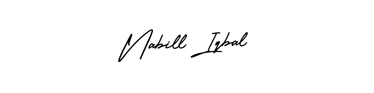 Create a beautiful signature design for name Nabill Iqbal. With this signature (AmerikaSignatureDemo-Regular) fonts, you can make a handwritten signature for free. Nabill Iqbal signature style 3 images and pictures png