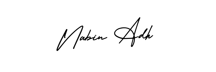 Once you've used our free online signature maker to create your best signature AmerikaSignatureDemo-Regular style, it's time to enjoy all of the benefits that Nabin Adh name signing documents. Nabin Adh signature style 3 images and pictures png